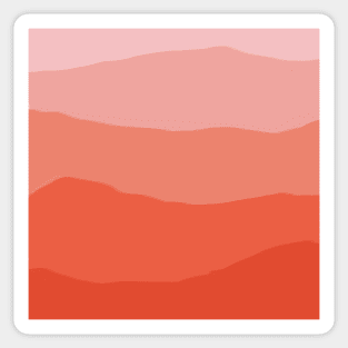 abstract ombre gradient pink mountains Sticker